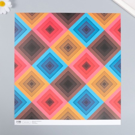 Scrapbooking "Rombs" density 180 g 30.5x32 cm-1