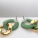 Earrings Plastic "Chain" 2 links, mint color in gold