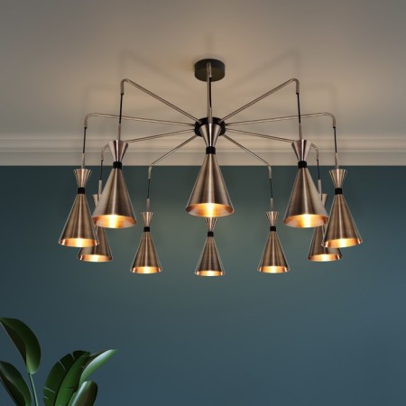Люстра в стиле лофт Glustin, 60Вт, E14, 95x95x65 см-4