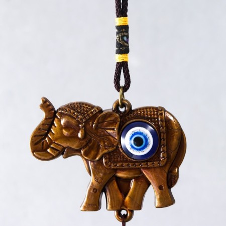 Wind Music Metal "Elephant" from the evil eye 6 bells 48x8x8 cm-1