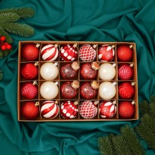 Set of balls plastic D-6 cm, 24 pcs 