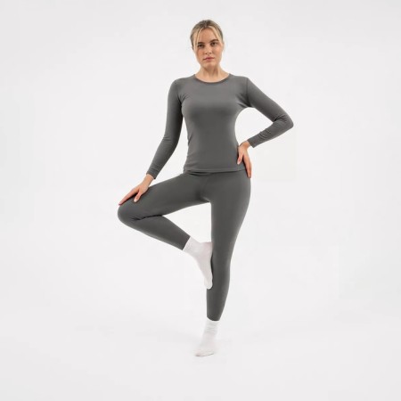Women's thermal Bellard, Set: longshilv, leggings, size XL, gray-6