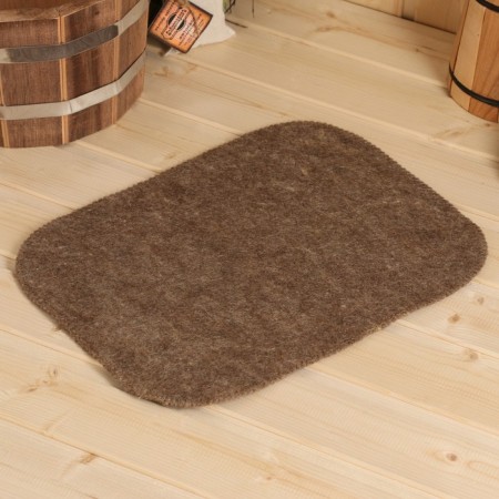 Bath mat "Classic" felt, dark, 40x30cm-1