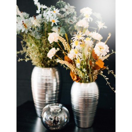 Decorative vase "Modern", 12 × 12 × 20 cm, metallic color-5