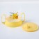 A set of children's dishes, 4 items: bowl, spoon, fork, chip with solid nose 200 ml, MIX color