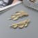 Invisibility for hair "Audrey" (set 2 pcs) leaves, 6.5 cm, gold