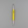 Knitting hook, bilateral, with silicone handle, d = 5/7 mm, 13.5 cm, yellow color
