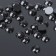 Flat adhesive rhinestones (set 40 pcs.), 6mm, black color