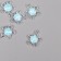 Decor for creativity Metal "Flower" silver, blue 1.8x1.5x0.5 cm