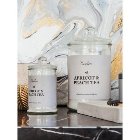 Aromatic candle in the glass Apricot & Peach, 10 × 18 cm-2