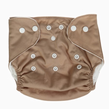 A set of reusable diapers "Leaves", 3-8 kg, white, brown color, 2 pcs., Baby me-3