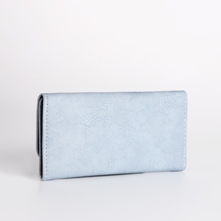 Women's wallet on the button, blue color-1