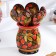 Set "hostess", 6 spoons and vase, 13 × 9 cm, Khokhloma