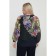 Female blouse, size 64, dark blue color