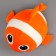 Soft toy "Fish", 19 cm, orange color