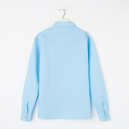 School shirt for a boy, blue color, height 158 ​​cm-2