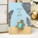 Brooch "Turtle" shell under turquoise, blue color in black gold