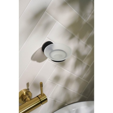 Soapwoman wall stall Stölz Loft Basic, black color-1