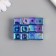 Busina for creativity plastic "Cube. Transparent mother of pearl" blue 1.4x1.4x1.4 cm