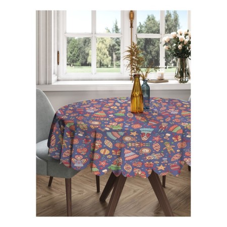 Tablepy “Retro toys”, round, Saten, d = 150 cm on the table