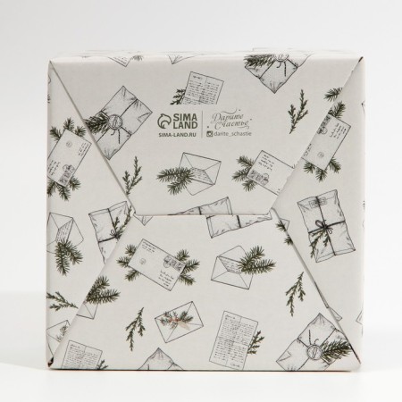 Folding box "Retro Post", 15 x 15 x 7 cm, new year-6