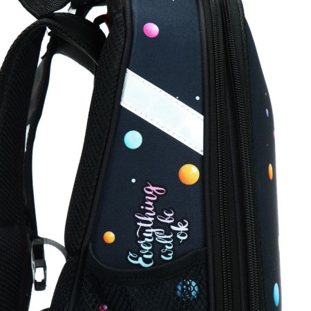 School backpack 38 x 30 x 16 cm, ergonomic back, Stavia "Sweet Cat", blue-10