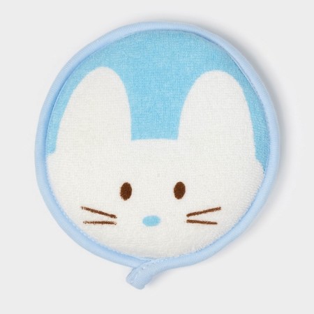 Baby washcloth for swimming up the “Mouse”, d = 11.5 cm, blue-4