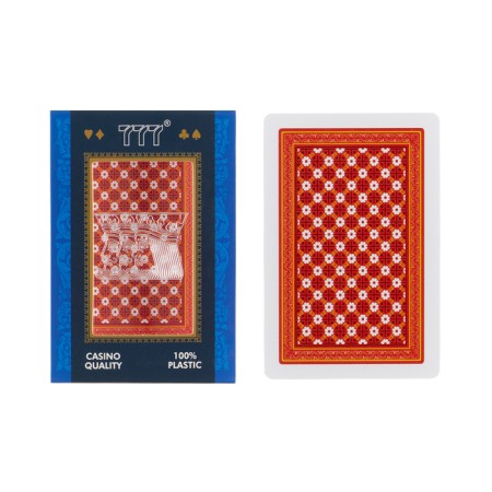 Plastic Plastic Cards "777", 54 pcs, 30 μm, red with white-2