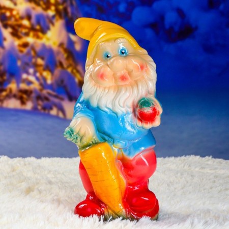 Garden figure "Dwarf with carrots" 36cm-4
