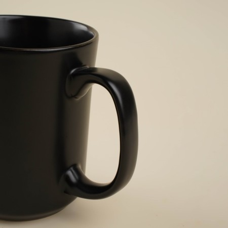 A set of porcelain mugs SL Home "Dark", black color-1