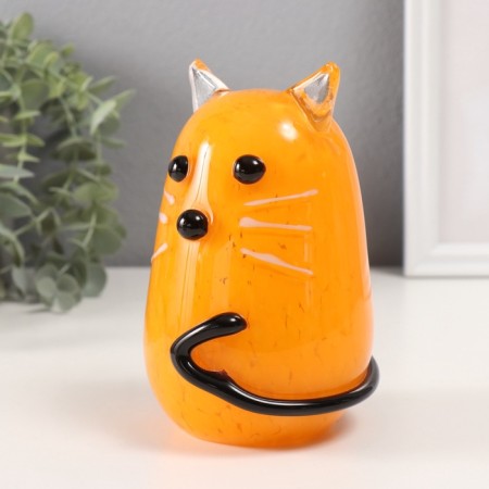 Souvenir glass "Red cat" 9x9x16 cm-3