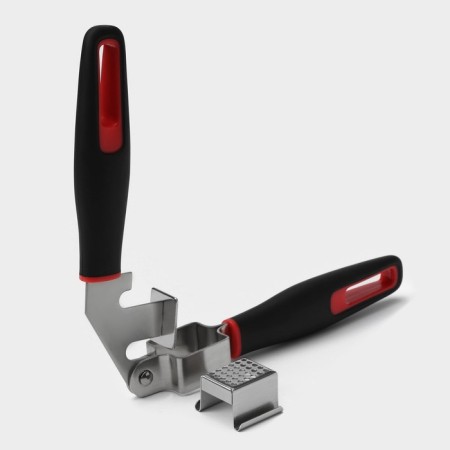 A press for garlic DIGMA, 21 cm, stainless steel, black color, red-7