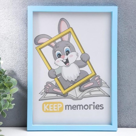 Photo frame L-3 21x30 cm Blue (plastic screen)