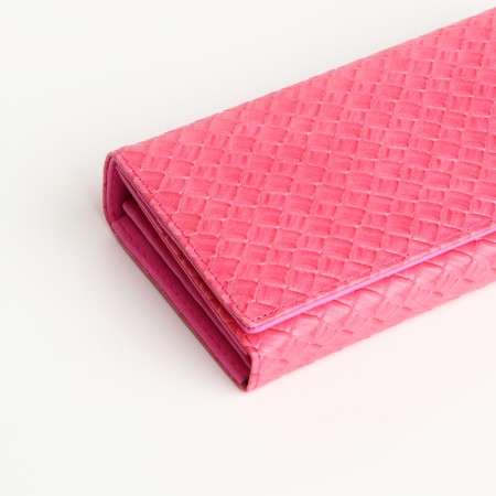 Women's wallet on magnets, pink color-2