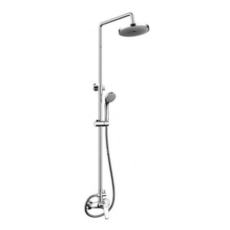 Shower column Bravat Opal C, with a shower mixer (upper shower of a round shape, completely chrome)
