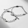 Bracelets "Demetrons" beads love and happiness, black-white color, 7 cm