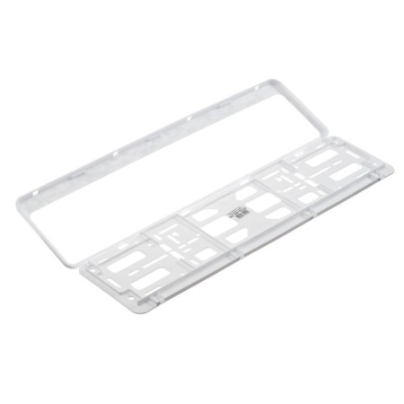 Frame for a car number, a book, white with gold-3