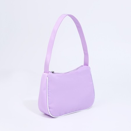 Youth bag with zipper, purple color-1