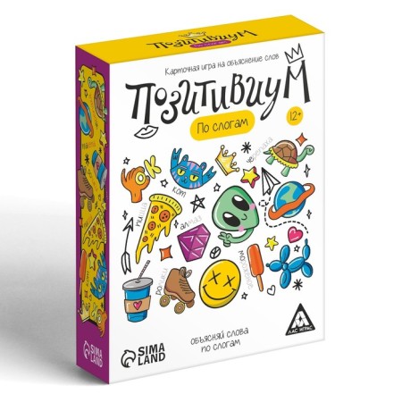 Board game to explain the words "Positivium" by syllables, 80 cards, 12+-2
