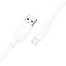 Hoco X84 cable, micro USB - USB, 2.4 A, 1 m, data transfer, PVC, white