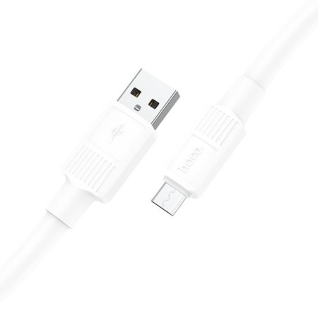 Hoco X84 cable, micro USB - USB, 2.4 A, 1 m, data transfer, PVC, white