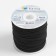 Hat elastic band with textile coating, 2 mm, 50 ± 0.5 m, black color