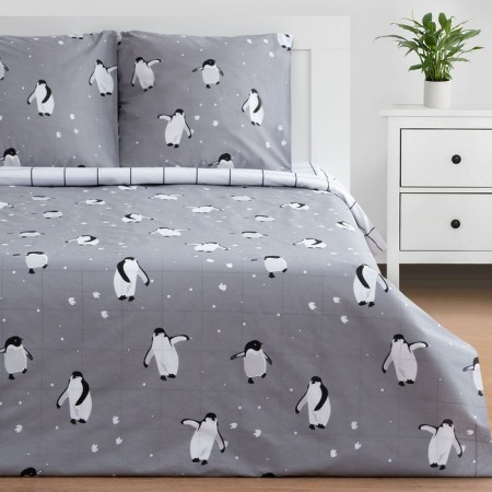 New Year. Bed linen Ethel Duet "Penguins" 143*215 cm - 2 pcs, 220*240 cm, 70*70 cm - 2 pcs-2