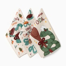New Year. Symbol of the year. Snake. A set of towels of the share 