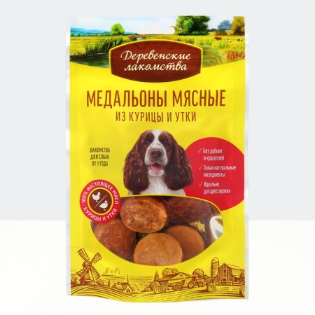 Medallions from chicken and duck "District goodies" for dogs, 90 g