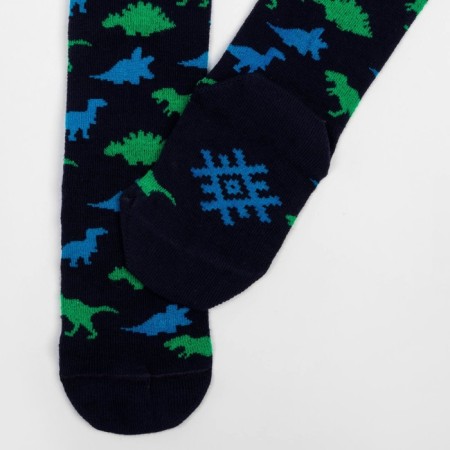 Pantyhose children's kaftan "dinosaurs" 116-122 cm, blue-3