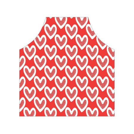Apron kitchen with a “white heart” photo print, adjustable, size OS-2