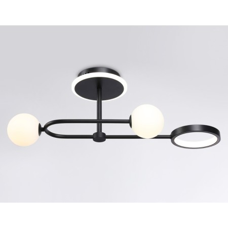 LED ceiling LED with a change of lamp and control panel Ambrella Light, Linetech, FL666223, G9, 29 W, 2175LUM, 3000-6400K, Black Black, White matte-5