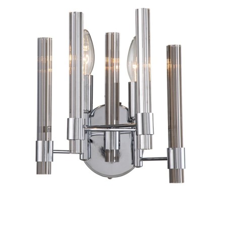 Bra Indigo, 11040/2W Chrome. 2x60W, E14, 395x263x240 mm, transparent color-1