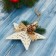 Christmas tree decoration "Star with composition" 10x10 cm, white